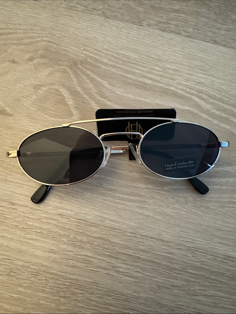 House of Harlow 1960 Gold Metal Frame Sunglasses NEW 🏷️